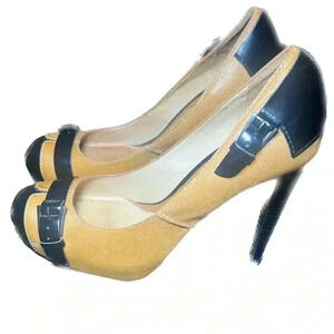 L.A.M.B Gwen Stefani Leather Platform Stilettos